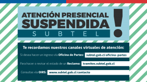 Canales de atención de SUBTEL