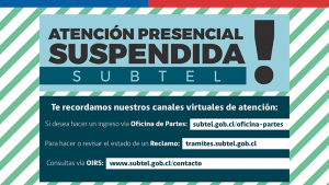 Canales de atención de SUBTEL